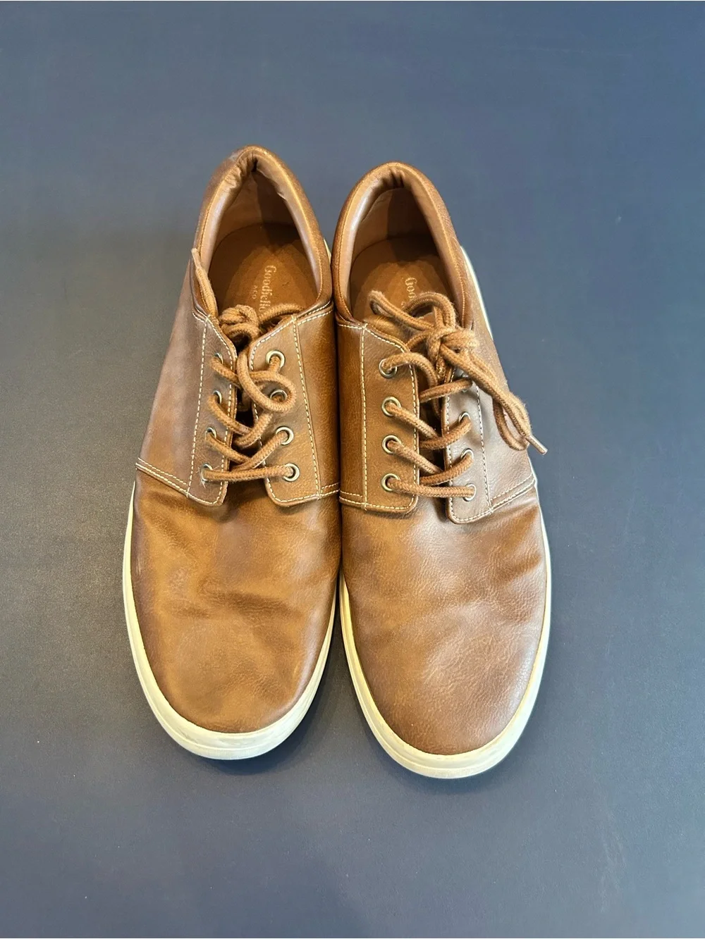 Goodfellow & Co Brown Leather Slip-On Style Lace-Up Loafers Size 11M